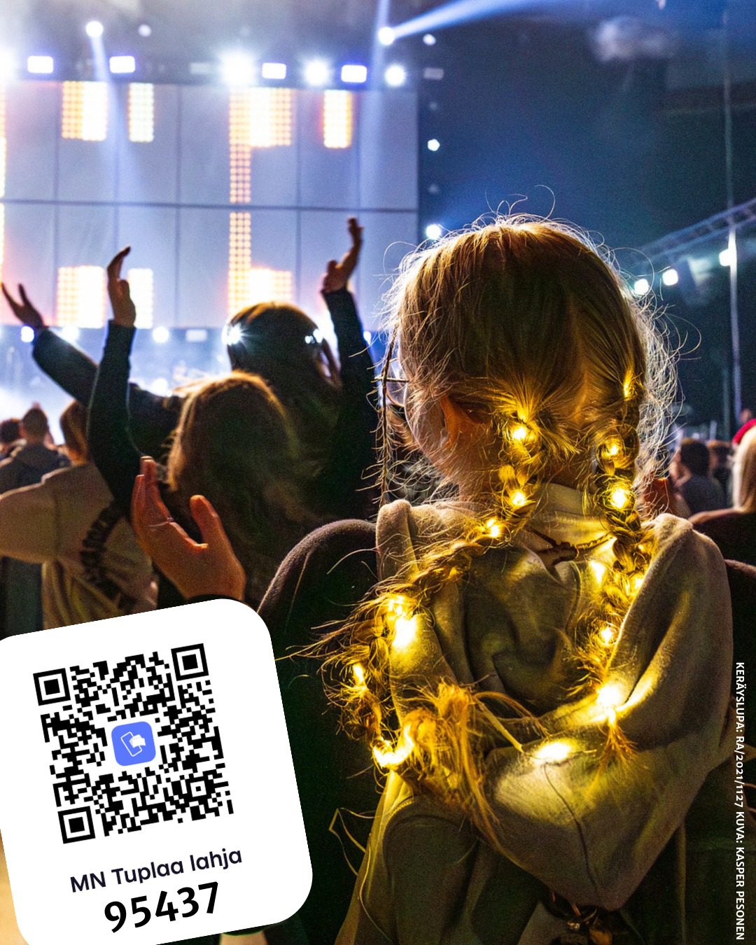 Kuvassa on Maata Näkyvissä -festareiden lahjoituskampanjan kuva